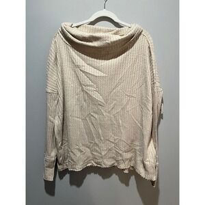 Free People Womens XS Long Stone Cold Split Back Long Sleeve MSRP $88 100%Cotton
